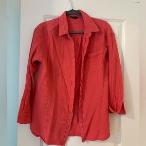 Coral Button-Up Shirt Rachel Roy